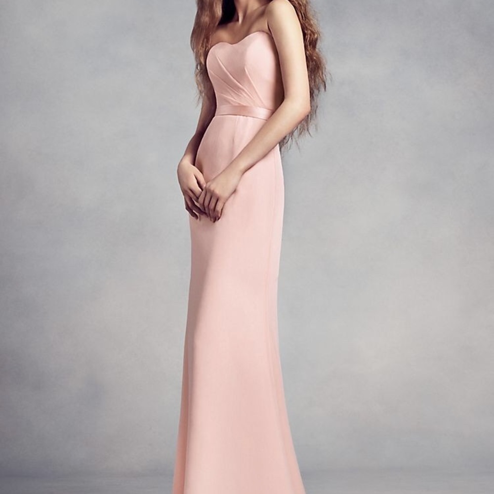 Vera Wang White Strapless Bridesmaid Dress